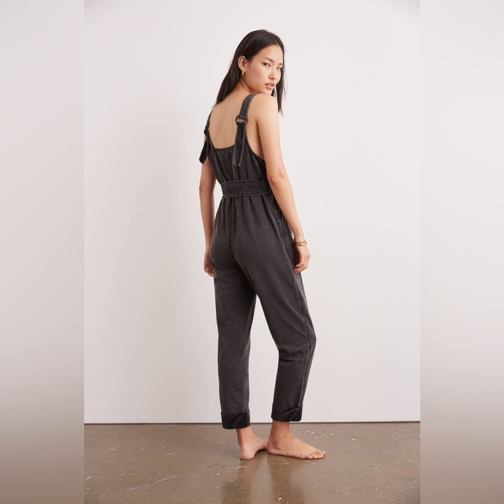 Anthropologie Saturday/Sunday Charcoal Knit Jumpsuit - Picture 2 of 8